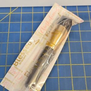 Belle Beauty Powder Brush Gold & Black Makeup 6.5" Brush